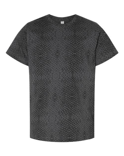 Load image into Gallery viewer, LAT 6101 Youth Fine Jersey Tee - Black Reptile