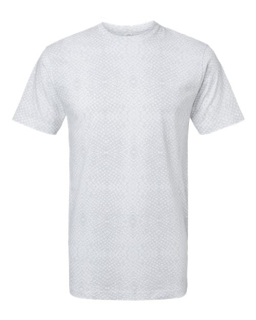 Load image into Gallery viewer, LAT 6901 Unisex Fine Jersey Tee - White Reptile