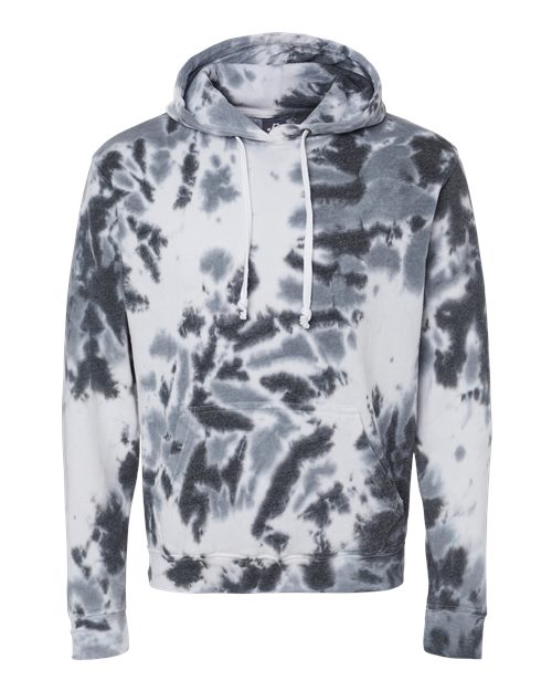 Load image into Gallery viewer, J. America 8861 Men's Tie-Dyed Fleece Hooded Sweatshirt - Black Tie Dye