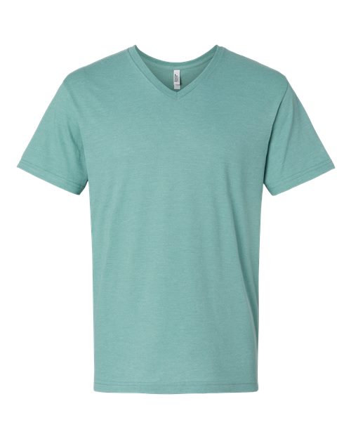 Load image into Gallery viewer, Unisex CVC V-Neck Tee - Heather Arctic