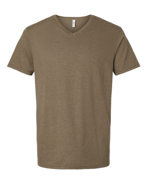 Load image into Gallery viewer, Unisex CVC V-Neck Tee - Heather Army