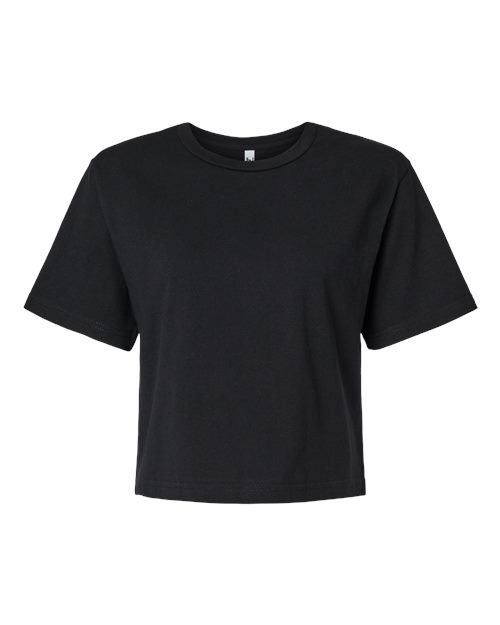 Load image into Gallery viewer, Women's Fine Jersey Boxy Tee - Black