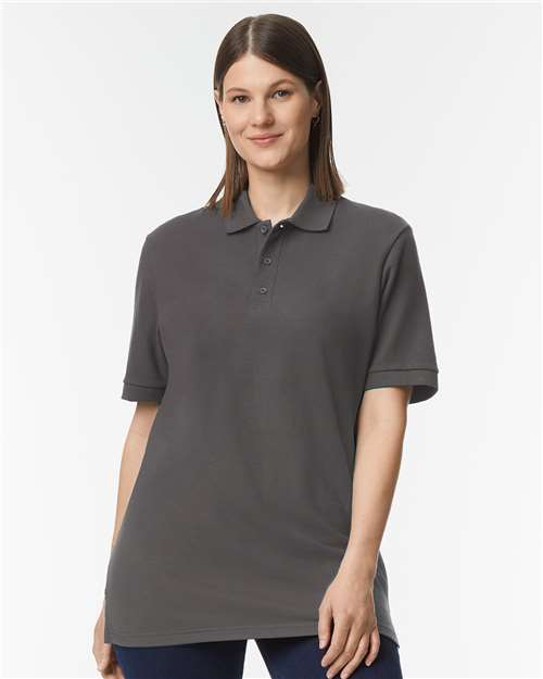 Load image into Gallery viewer, Unisex Hammer™ Pique Polo — product photo 2