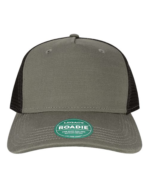 Load image into Gallery viewer, LEGACY ROADIE Five-Panel Adjustable Cap - Charcoal Slub/ Black