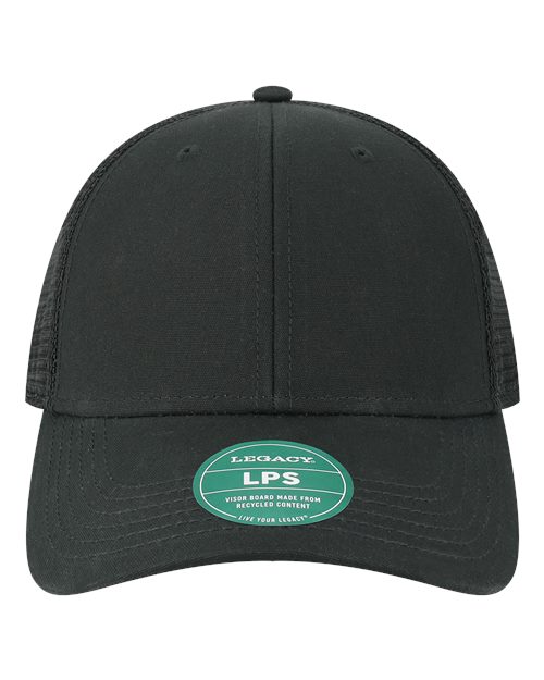 Load image into Gallery viewer, LEGACY LPS Lo-Pro Snapback Trucker Cap - Black/ Black