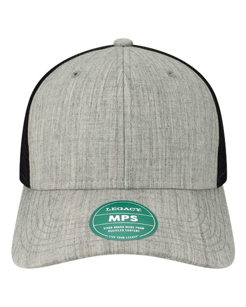 Load image into Gallery viewer, LEGACY MPS Mid-Pro Snapback Trucker Cap - Melange Grey/ Black