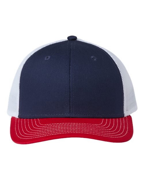 Load image into Gallery viewer, The Game GB452E Everyday Trucker Cap - Navy/ Red/ White