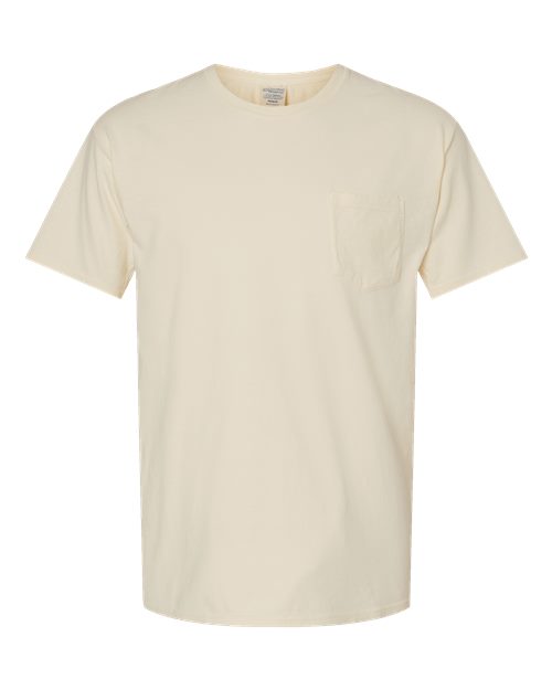 Load image into Gallery viewer, Unisex Garment-Dyed Pocket T-Shirt - Parchment
