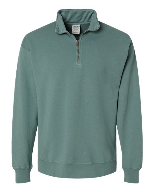 Load image into Gallery viewer, Unisex Garment-Dyed Quarter-Zip Sweatshirt - Cypress Green