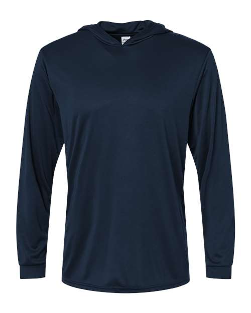 Load image into Gallery viewer, Paragon 220 Unisex Bahama Performance Hooded Long Sleeve T-Shirt - Navy