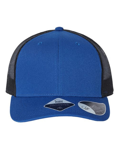 Load image into Gallery viewer, Atlantis Headwear BRYCE Sustainable Trucker Cap - Royal/ Black