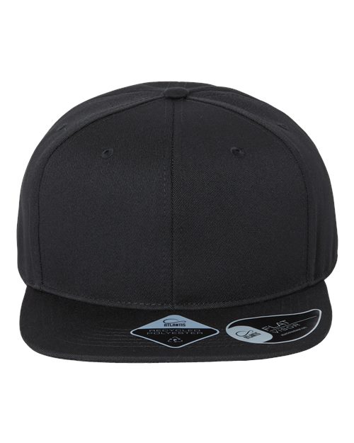 Load image into Gallery viewer, Atlantis Headwear JAMES Sustainable Flat Bill Cap - Black