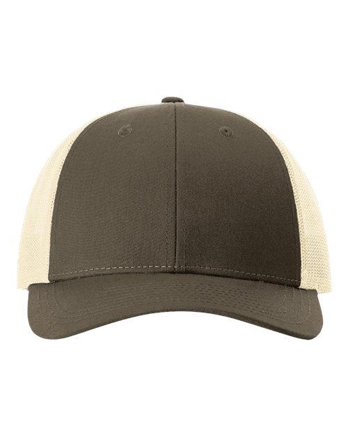 Load image into Gallery viewer, Richardson 115 Low Pro Trucker Cap - Chocolate Chip/ Birch