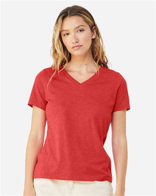 Load image into Gallery viewer, Women's Relaxed Heather CVC V-Neck Tee — product photo 9