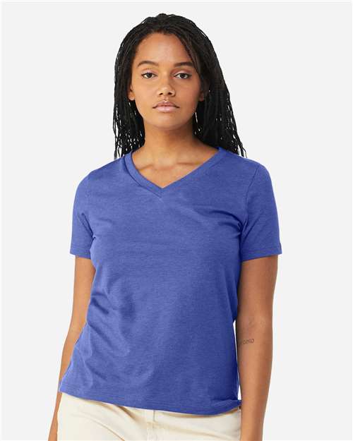 Load image into Gallery viewer, Women's Relaxed Heather CVC V-Neck Tee — product photo 11