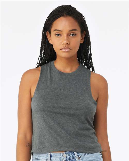 Load image into Gallery viewer, Women's Racerback Crop Tank — product photo 3