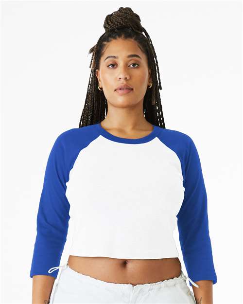 Load image into Gallery viewer, Women's Micro Rib Three-Quarter Raglan Sleeve Baby Tee — product photo 7