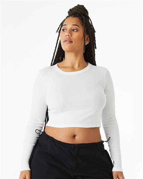 Load image into Gallery viewer, Women's Micro Rib Long Sleeve Baby Tee — product photo 5