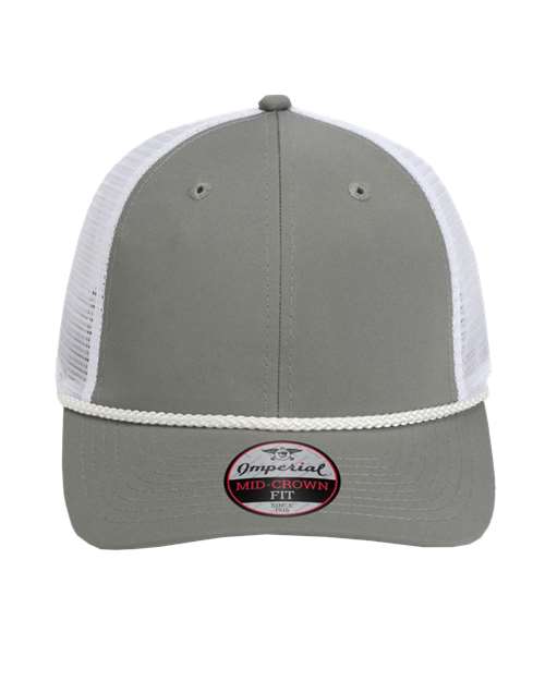 Load image into Gallery viewer, Imperial 7055 The Night Owl Performance Rope Cap - Grey/ White