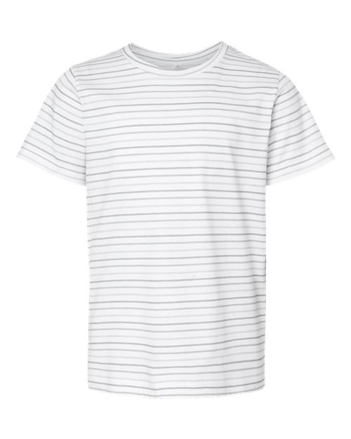 Load image into Gallery viewer, LAT 6101 Youth Fine Jersey Tee - Shadow Stripe
