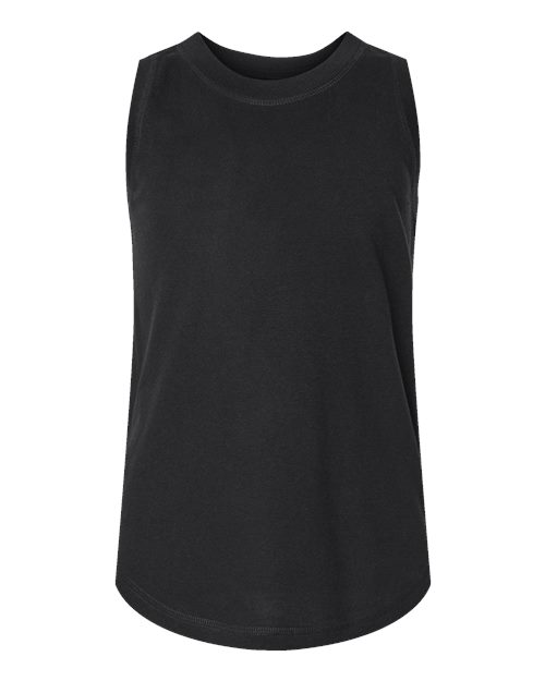 Load image into Gallery viewer, LAT 2692 Girls' Relaxed Fine Jersey Tank - Black