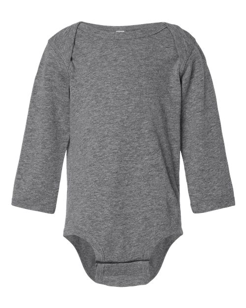 Load image into Gallery viewer, Infant Fine Jersey Long Sleeve Bodysuit - Granite Heather