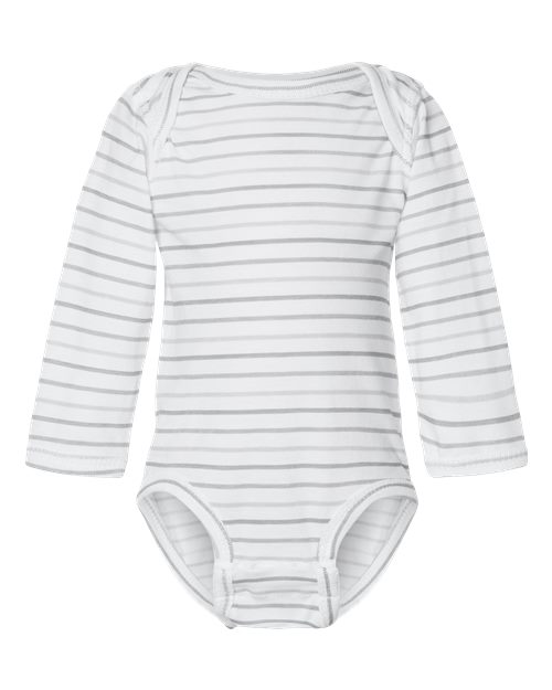 Load image into Gallery viewer, Infant Fine Jersey Long Sleeve Bodysuit - Shadow Stripe