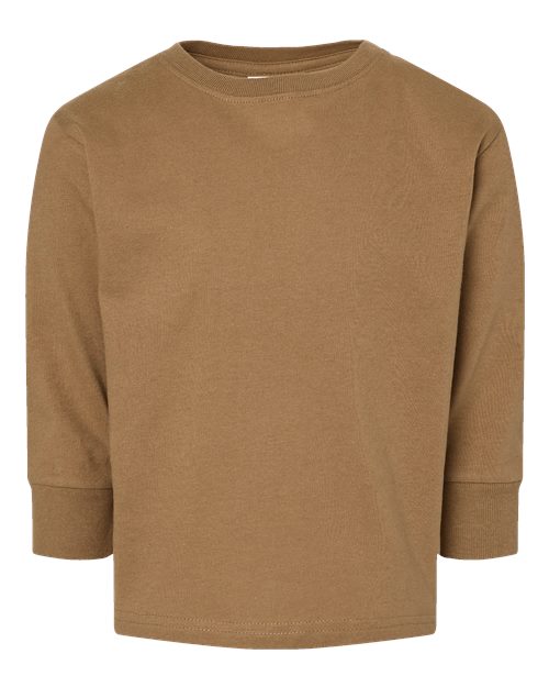 Load image into Gallery viewer, Toddler Fine Jersey Long Sleeve Tee - Coyote Brown