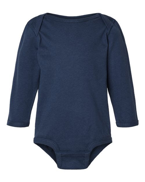 Load image into Gallery viewer, Infant Fine Jersey Long Sleeve Bodysuit - Denim
