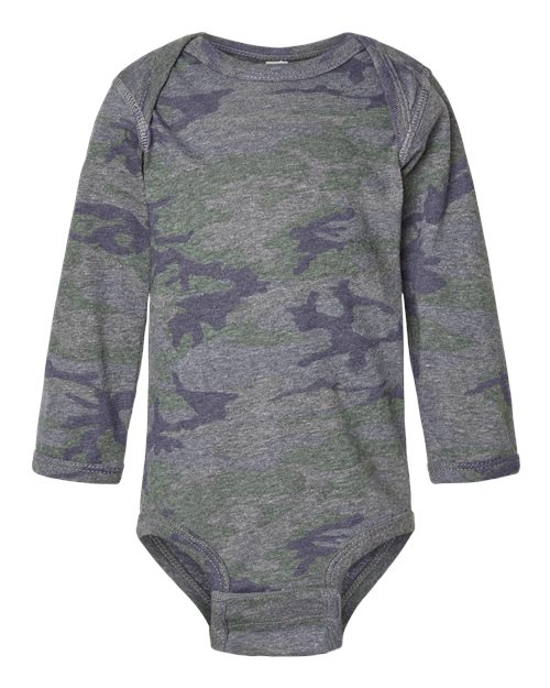 Load image into Gallery viewer, Infant Fine Jersey Long Sleeve Bodysuit - Vintage Camo
