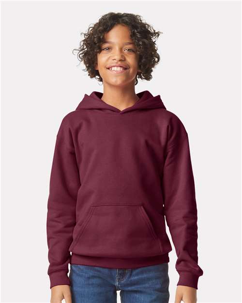 Load image into Gallery viewer, Youth Softstyle® Midweight Hooded Sweatshirt — product photo 6