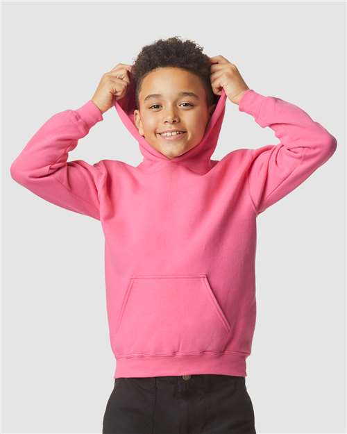 Load image into Gallery viewer, Youth Softstyle® Midweight Hooded Sweatshirt — product photo 9