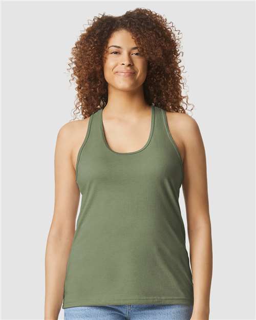 Load image into Gallery viewer, Women's Softstyle® CVC Racerback Tank Top — product photo 1