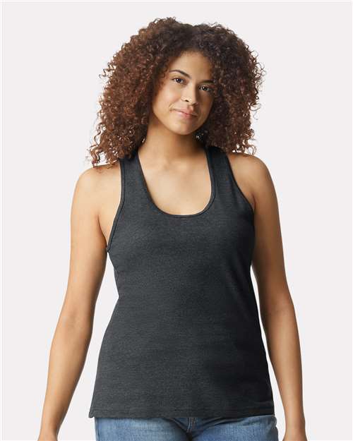Load image into Gallery viewer, Women's Softstyle® CVC Racerback Tank Top — product photo 6