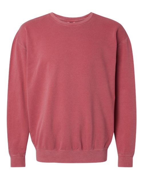 Load image into Gallery viewer, Unisex Garment-Dyed Lightweight Crewneck Sweatshirt - Crimson