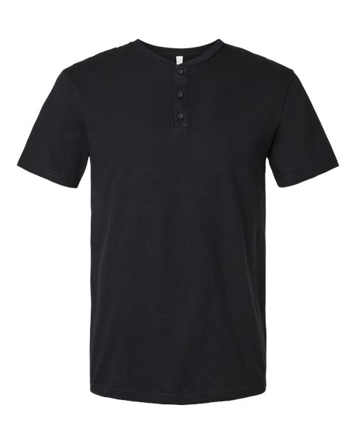 Load image into Gallery viewer, Unisex CVC Henley Tee - Black
