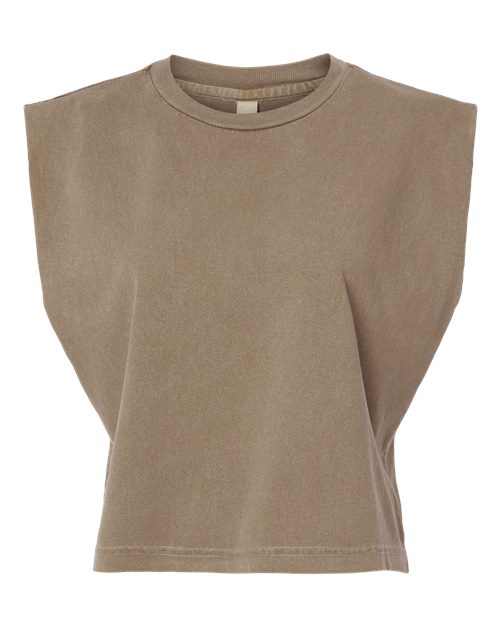 Load image into Gallery viewer, Women's Garment-Dyed Heavyweight Muscle Tee - Faded Brown