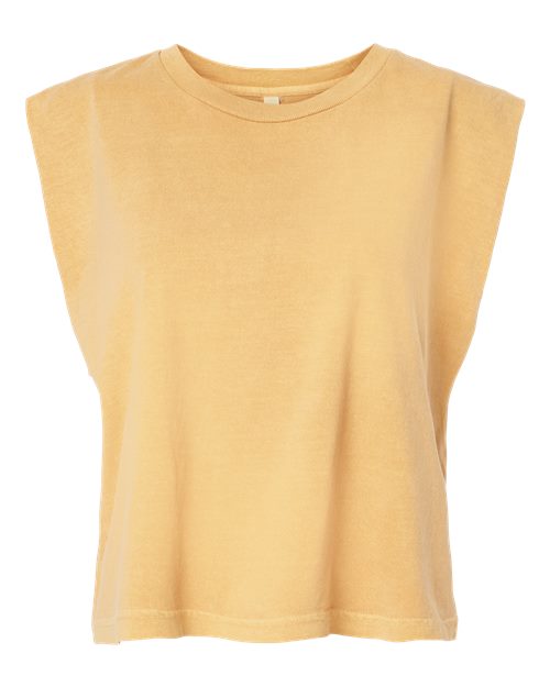 Load image into Gallery viewer, Women's Garment-Dyed Heavyweight Muscle Tee - Faded Mustard