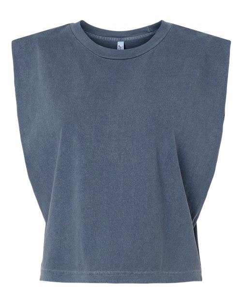 Load image into Gallery viewer, Women's Garment-Dyed Heavyweight Muscle Tee - Faded Navy