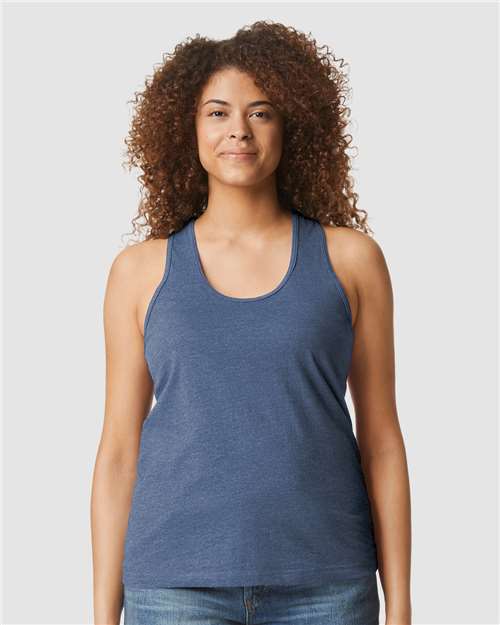 Load image into Gallery viewer, Women's Softstyle® CVC Racerback Tank Top — product photo 4