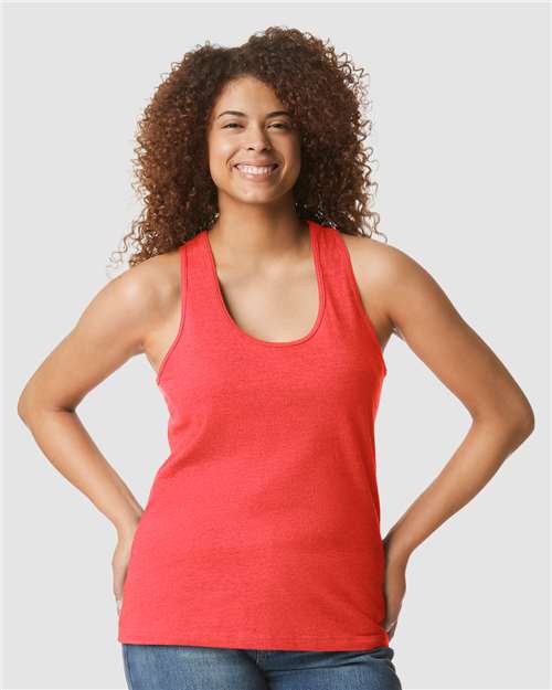 Load image into Gallery viewer, Women's Softstyle® CVC Racerback Tank Top — product photo 7