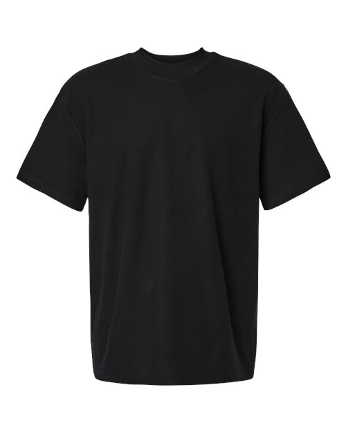 Load image into Gallery viewer, Unisex Pique Mock Neck Tee - Black