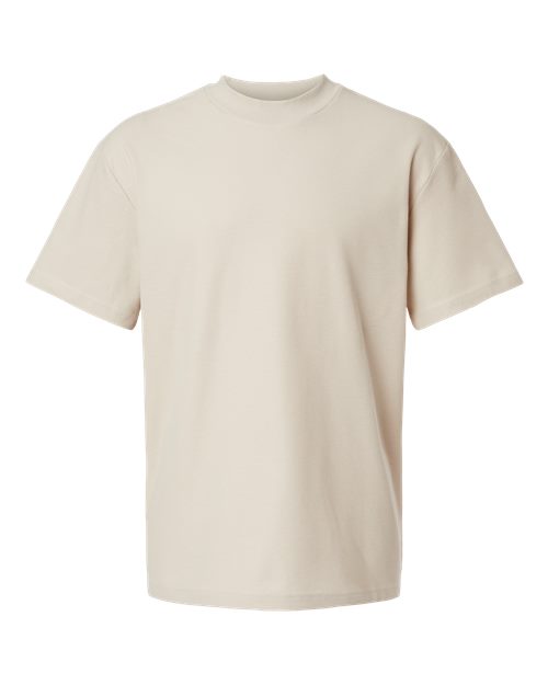 Load image into Gallery viewer, Unisex Pique Mock Neck Tee - Bone