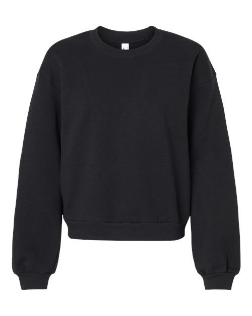 Load image into Gallery viewer, Women's ReFlex Fleece Crewneck Sweatshirt - Black