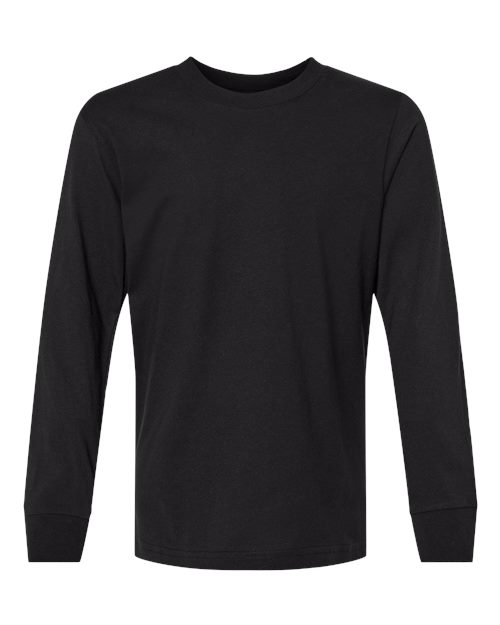 Load image into Gallery viewer, Youth Cotton Long Sleeve T-Shirt - Black
