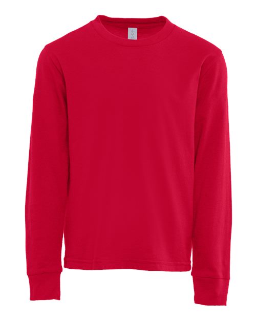 Load image into Gallery viewer, Youth Cotton Long Sleeve T-Shirt - Red