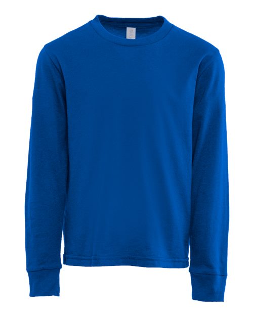 Load image into Gallery viewer, Youth Cotton Long Sleeve T-Shirt - Royal
