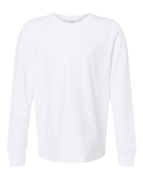 Load image into Gallery viewer, Youth Cotton Long Sleeve T-Shirt - White