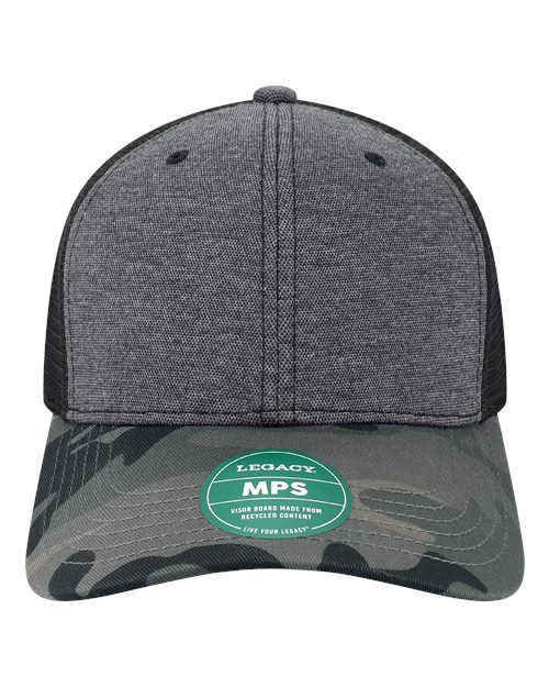 Load image into Gallery viewer, LEGACY MPS Mid-Pro Snapback Trucker Cap - Black/ Camo