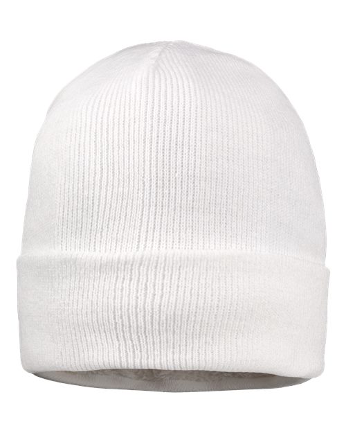 Load image into Gallery viewer, Sportsman SP12SL 12" Sherpa Lined Cuffed Beanie - White